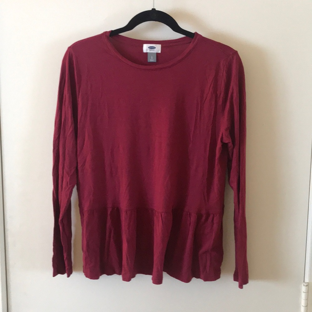 Long Sleeve Peplum T-Shirt